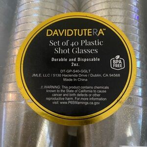 Tableware, Gold Sparkles Disposable Set